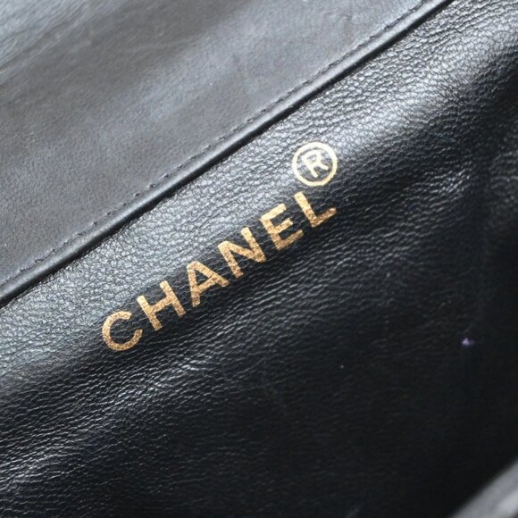 CHANEL CC Logo Duma Matelasse Chain Backpack Bag Leather Black Vintage 359RP114 main image 6